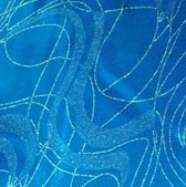 Fényes mintás elasztikus fürdőruha anyag - TURCHESE